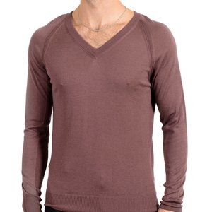 Malo Men's Purple V-Neck Sweater